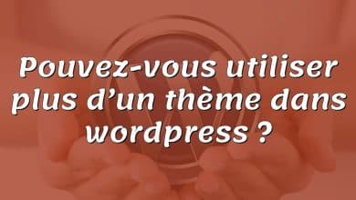Pouvez-vous utiliser plus d’un thème dans wordpress ?