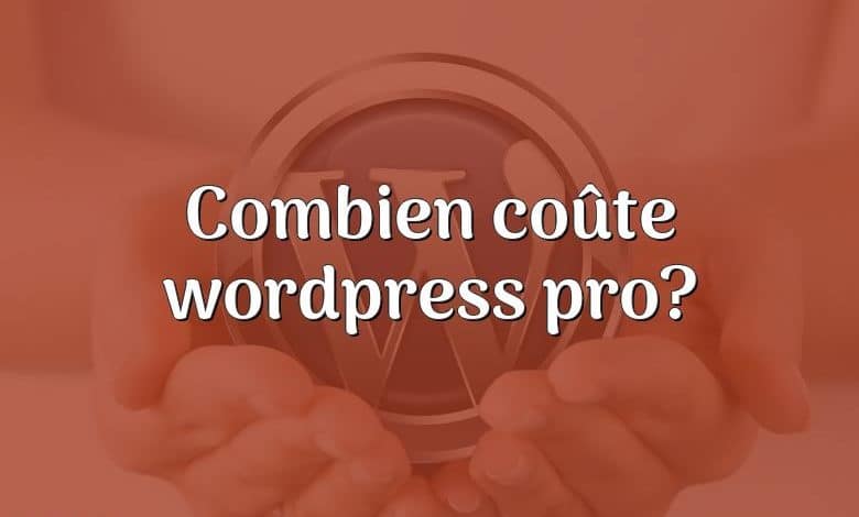 Combien coûte wordpress pro?