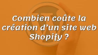 Combien coûte la création d’un site web Shopify ?