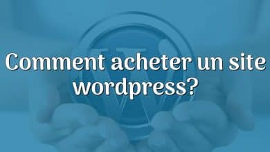 Comment acheter un site wordpress?