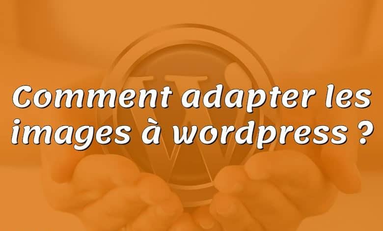 Comment adapter les images à wordpress ?