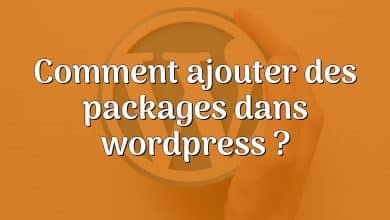 Comment ajouter des packages dans wordpress ?