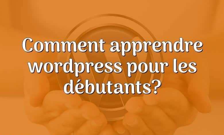 Comment apprendre wordpress pour les débutants?