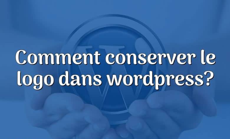 Comment conserver le logo dans wordpress?