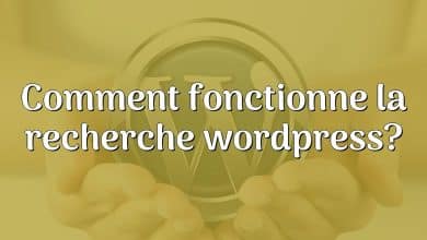 Comment fonctionne la recherche wordpress?