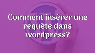 Comment insérer une requête dans wordpress?
