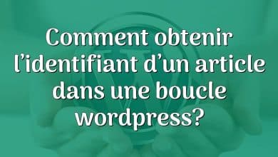 Comment obtenir l’identifiant d’un article dans une boucle wordpress?