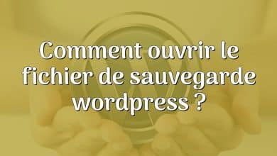 Comment ouvrir le fichier de sauvegarde wordpress ?