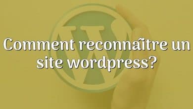 Comment reconnaître un site wordpress?