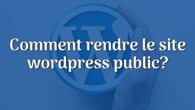 Comment rendre le site wordpress public?