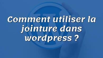 Comment utiliser la jointure dans wordpress ?