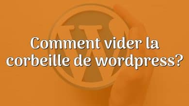 Comment vider la corbeille de wordpress?