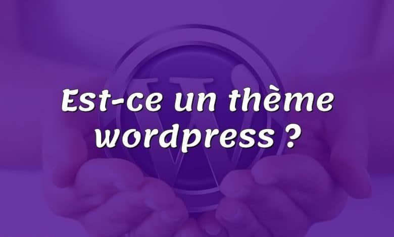 Est-ce un thème wordpress ?