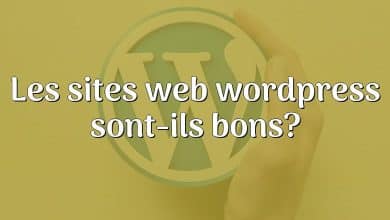 Les sites web wordpress sont-ils bons?