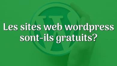 Les sites web wordpress sont-ils gratuits?