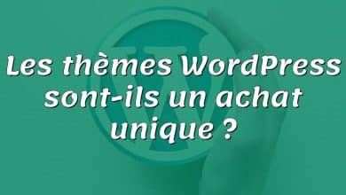 Les thèmes WordPress sont-ils un achat unique ?