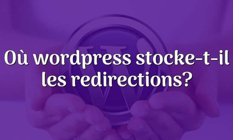 Où wordpress stocke-t-il les redirections?