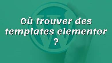 Où trouver des templates elementor ?