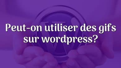 Peut-on utiliser des gifs sur wordpress?