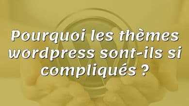 Pourquoi les thèmes wordpress sont-ils si compliqués ?
