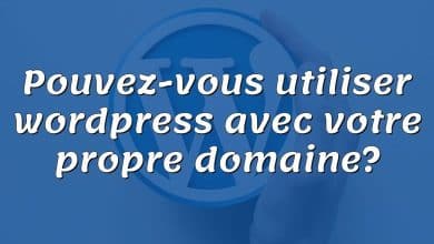 Pouvez-vous utiliser wordpress avec votre propre domaine?