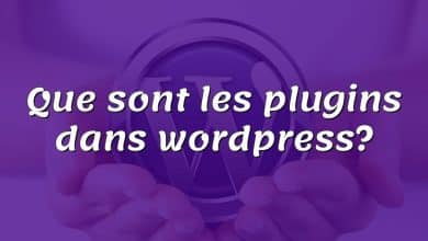 Que sont les plugins dans wordpress?