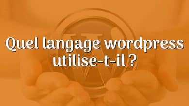 Quel langage wordpress utilise-t-il ?