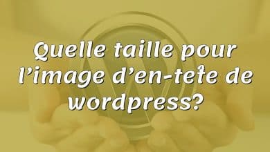 Quelle taille pour l’image d’en-tête de wordpress?