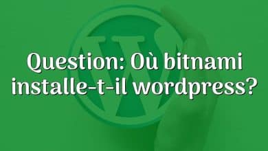Question: Où bitnami installe-t-il wordpress?
