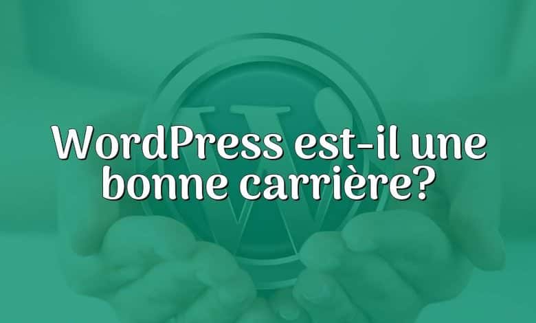 WordPress est-il une bonne carrière?