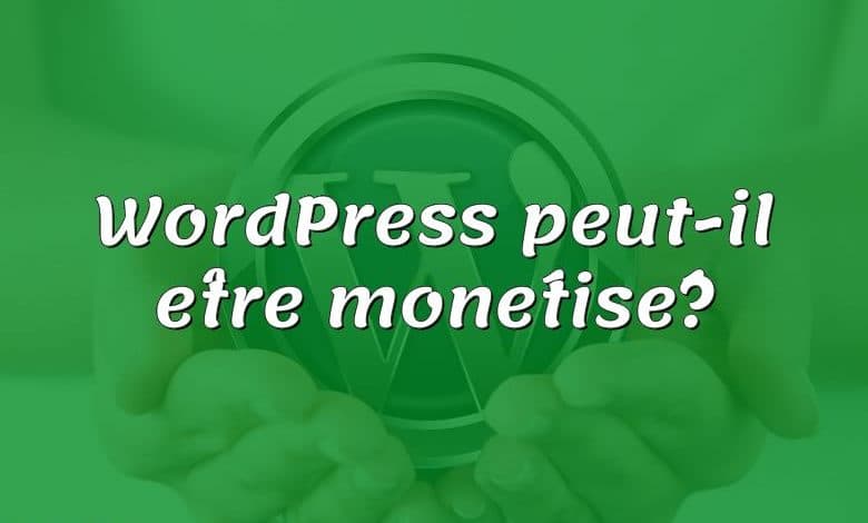 WordPress peut-il être monétisé?